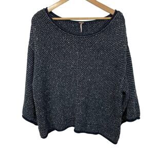 Free People Navy Blue Sweater